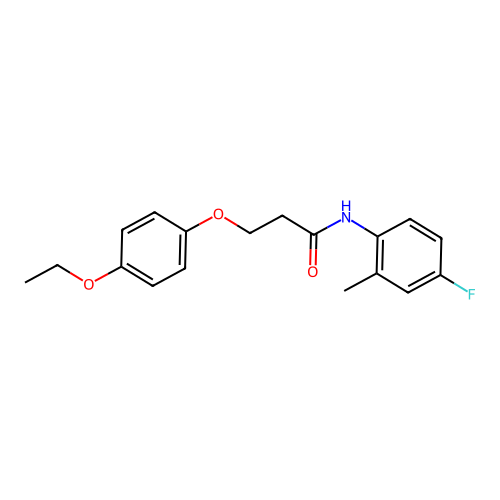 3-(4-ethoxyphenoxy)-N-(4-fluoro-2-methylphenyl)propanamide structure