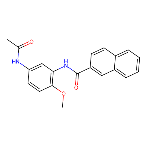 N-(5-acetamido-2-methoxyphenyl)naphthalene-2-carboxamide structure