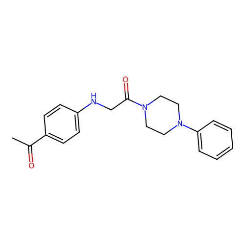 2-(4-Acetylanilino)-1-(4-phenylpiperazin-1-yl)ethanone structure