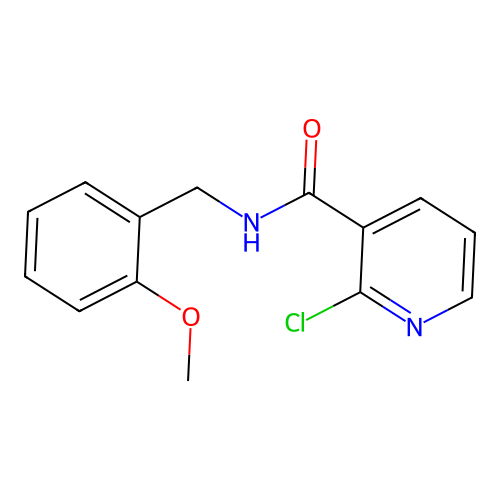 2-chloro-N-[(2-methoxyphenyl)methyl]pyridine-3-carboxamide structure