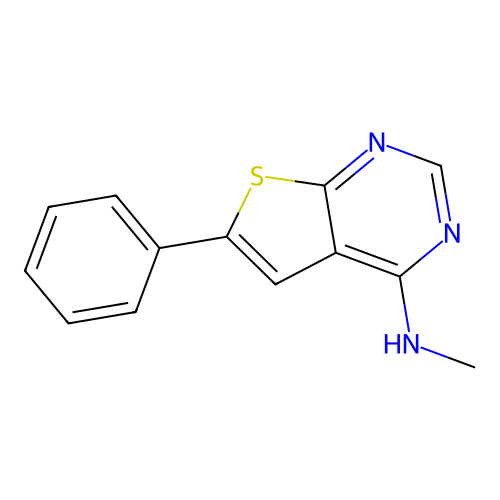 N-methyl-6-phenylthieno[2,3-d]pyrimidin-4-amine structure