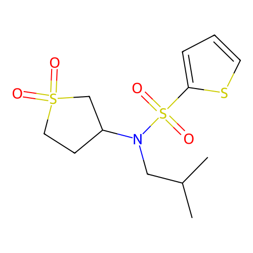N-(1,1-dioxo-1lambda6-thiolan-3-yl)-N-(2-methylpropyl)thiophene-2-sulfonamide structure