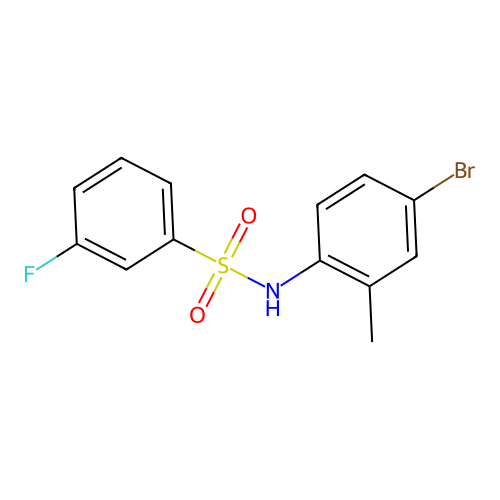 N-(4-bromo-2-methylphenyl)-3-fluorobenzenesulfonamide structure