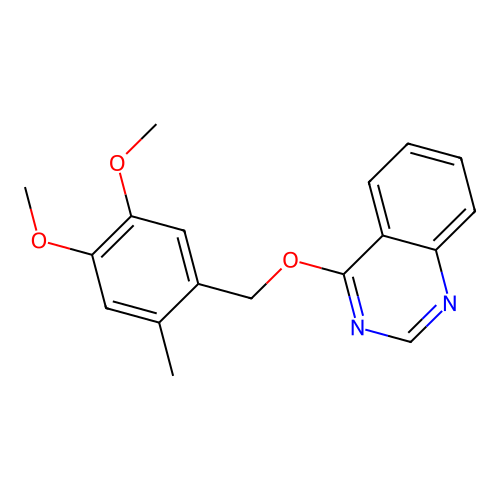 4-[(4,5-Dimethoxy-2-methylphenyl)methoxy]quinazoline structure