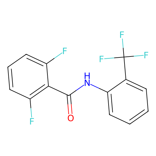 2,6-difluoro-N-[2-(trifluoromethyl)phenyl]benzamide structure