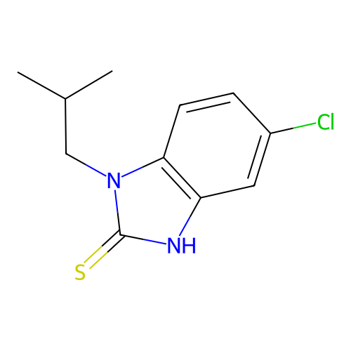 5-Chloro-1,3-dihydro-1-(2-methylpropyl)-2H-benzimidazole-2-thione structure