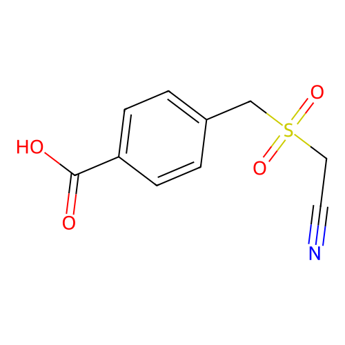 4-[(Cyanomethanesulfonyl)methyl]benzoic acid structure