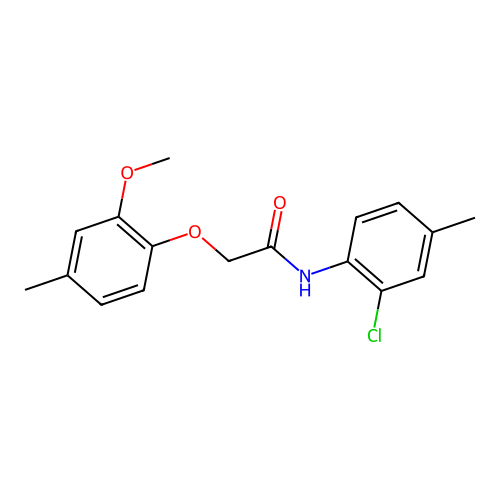 N-(2-Chloro-4-methylphenyl)-2-(2-methoxy-4-methylphenoxy)acetamide structure