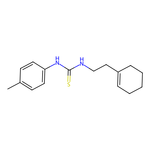 1-[2-(Cyclohexen-1-yl)ethyl]-3-(4-methylphenyl)thiourea structure