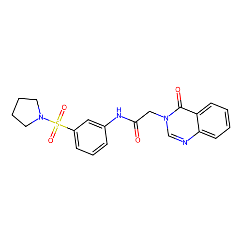 2-(4-Oxoquinazolin-3(4H)-yl)-N-(3-(pyrrolidin-1-ylsulfonyl)phenyl)acetamide structure