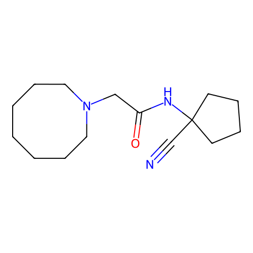 2-(azocan-1-yl)-N-(1-cyanocyclopentyl)acetamide structure