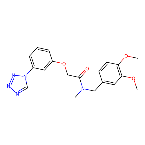 N-[(3,4-dimethoxyphenyl)methyl]-N-methyl-2-[3-(tetrazol-1-yl)phenoxy]acetamide structure