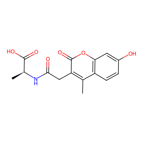 (S)-2-(2-(7-hydroxy-4-methyl-2-oxo-2H-chromen-3-yl)acetamido)propanoic acid structure