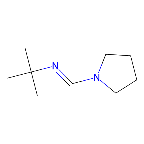 Pyrrolidine, 1-[[(1,1-dimethylethyl)imino]methyl]- structure