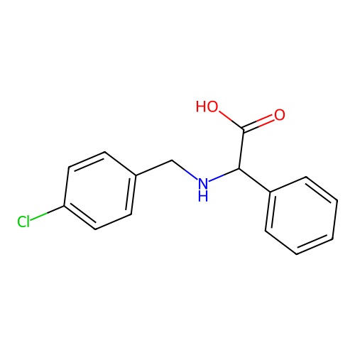 [(4-Chlorobenzyl)amino](phenyl)acetic acid structure