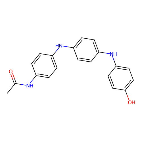 N-[4-[[4-[(4-Hydroxyphenyl)amino]phenyl]amino]phenyl]acetamide structure