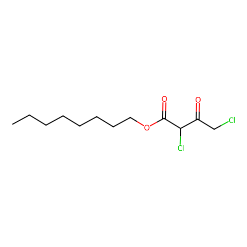 Octyl 2,4-dichloro-3-oxobutyrate structure