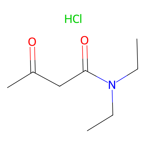 Butanamide, N,N-diethyl-3-oxo-, hydrochloride structure