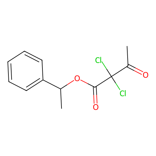 1-Phenylethyl 2,2-dichloroacetoacetate structure
