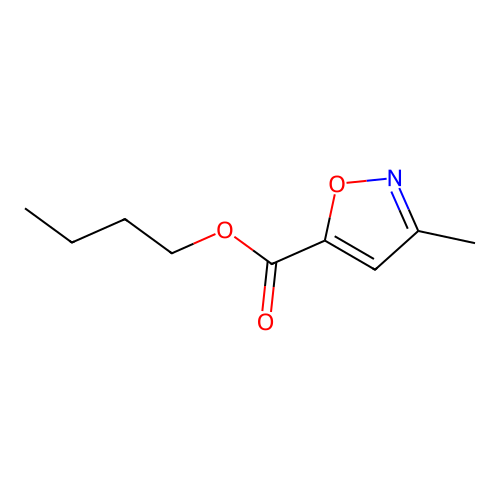 Butyl 3-methylisoxazole-5-carboxylate structure