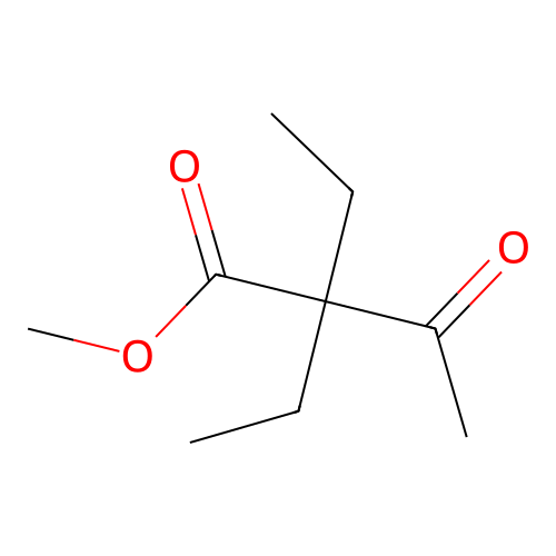Methyl 2,2-diethylacetoacetate structure