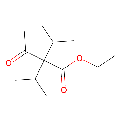 Ethyl 2,2-bis(isopropyl)acetoacetate structure