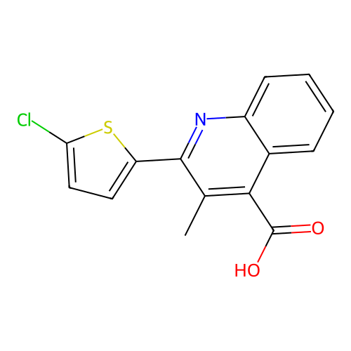 2-(5-Chlorothiophen-2-yl)-3-methylquinoline-4-carboxylic acid structure