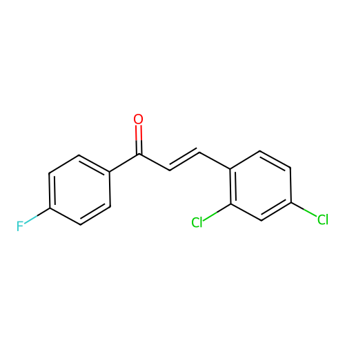3-(2,4-Dichlorophenyl)-1-(4-fluorophenyl)prop-2-en-1-one structure