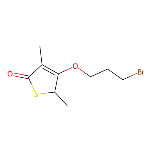 3-(3-bromopropoxy)-2,4-dimethyl-2H-thiophen-5-one structure