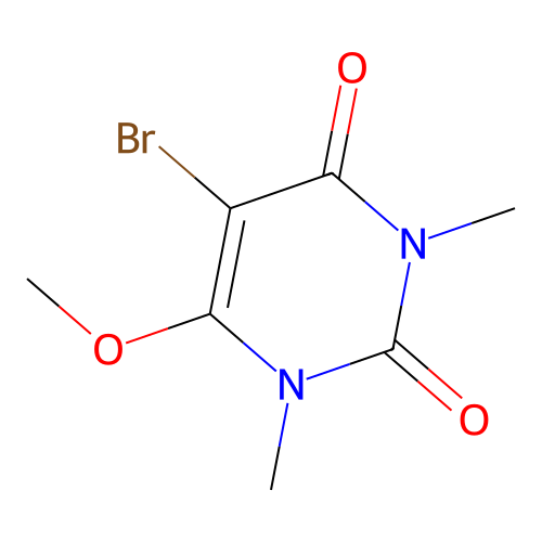 5-Bromo-6-methoxy-1,3-dimethyl-2,4(1H,3H)-pyrimidinedione structure