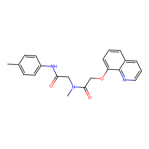 N-(4-methylphenyl)-2-[methyl-(2-quinolin-8-yloxyacetyl)amino]acetamide structure