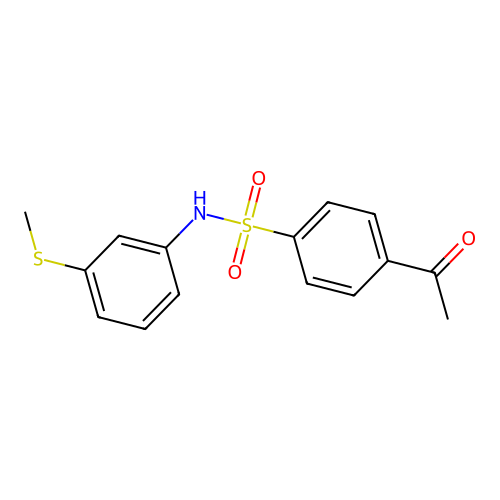 4-acetyl-N-(3-methylsulfanylphenyl)benzenesulfonamide structure