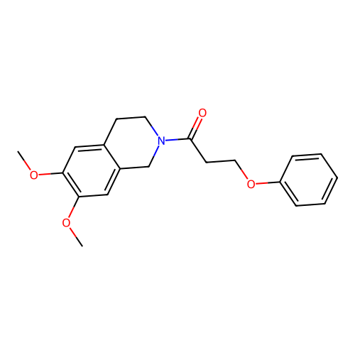1-(6,7-dimethoxy-3,4-dihydro-1H-isoquinolin-2-yl)-3-phenoxypropan-1-one structure