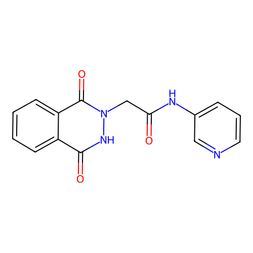 2-(1,4-dioxo-3H-phthalazin-2-yl)-N-pyridin-3-ylacetamide structure