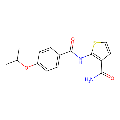 2-(4-Isopropoxybenzamido)thiophene-3-carboxamide structure