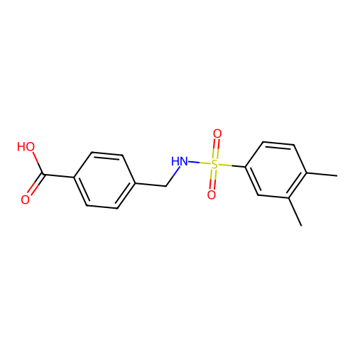 4-(3,4-Dimethylbenzenesulfonamidomethyl)benzoic acid structure