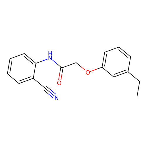 N-(2-cyanophenyl)-2-(3-ethylphenoxy)acetamide structure