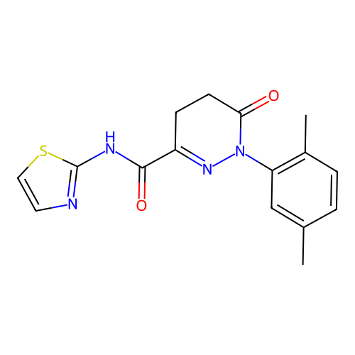 1-(2,5-dimethylphenyl)-6-oxo-N-(1,3-thiazol-2-yl)-4,5-dihydropyridazine-3-carboxamide structure