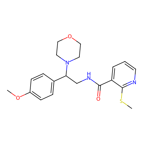 N-(2-(4-Methoxyphenyl)-2-morpholinoethyl)-2-(methylthio)nicotinamide structure