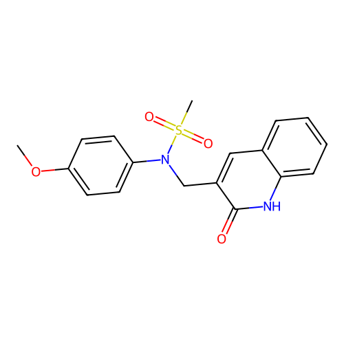 N-(2-Hydroxy-quinolin-3-ylmethyl)-N-(4-methoxy-phenyl)-methanesulfonamide structure