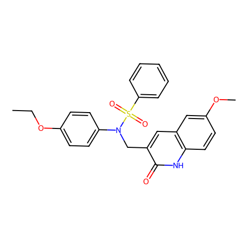 N-(4-ethoxyphenyl)-N-((2-hydroxy-6-methoxyquinolin-3-yl)methyl)benzenesulfonamide structure