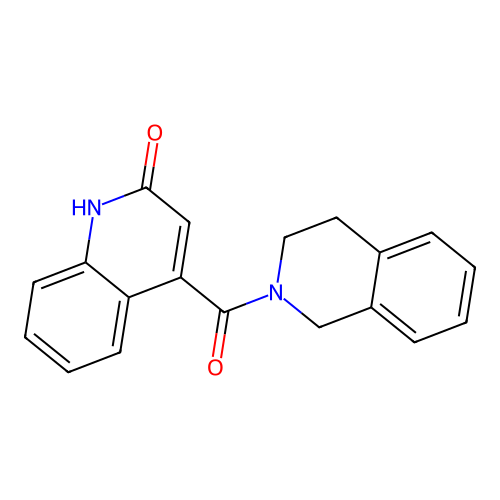 4-(3,4-dihydroisoquinolin-2(1H)-ylcarbonyl)quinolin-2-ol structure