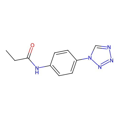 N-[4-(1H-tetrazol-1-yl)phenyl]propanamide structure