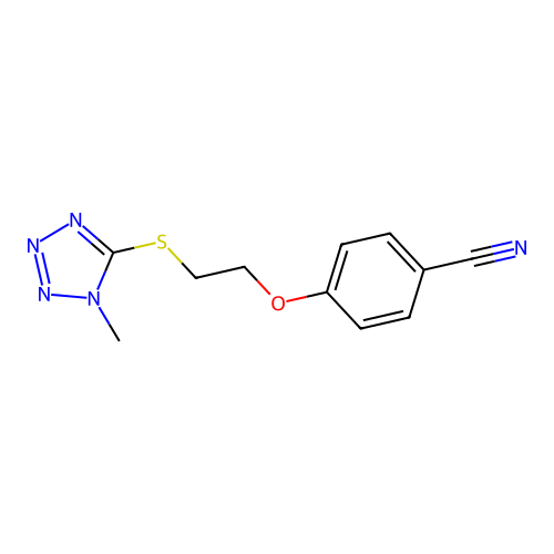 4-(2-((1-Methyl-1h-tetrazol-5-yl)thio)ethoxy)benzonitrile structure