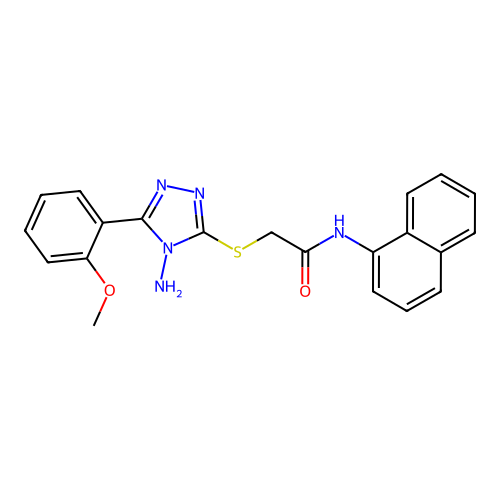 2-{[4-amino-5-(2-methoxyphenyl)-4H-1,2,4-triazol-3-yl]sulfanyl}-N-(naphthalen-1-yl)acetamide structure