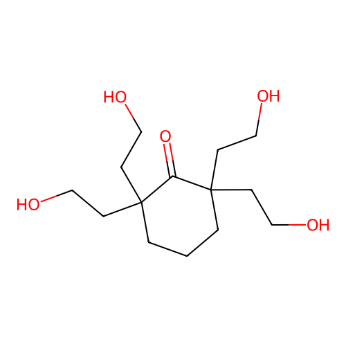 2,2,6,6-Tetrakis(2-hydroxyethyl)cyclohexan-1-one structure