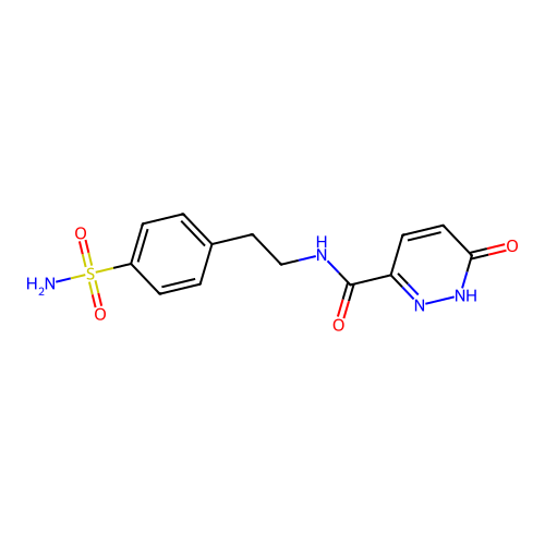 6-oxo-N-(4-sulfamoylphenethyl)-1,6-dihydropyridazine-3-carboxamide structure