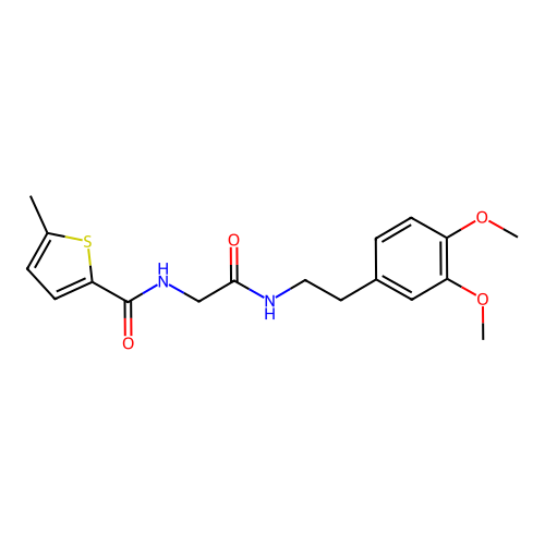 N-(2-((3,4-Dimethoxyphenethyl)amino)-2-oxoethyl)-5-methylthiophene-2-carboxamide structure