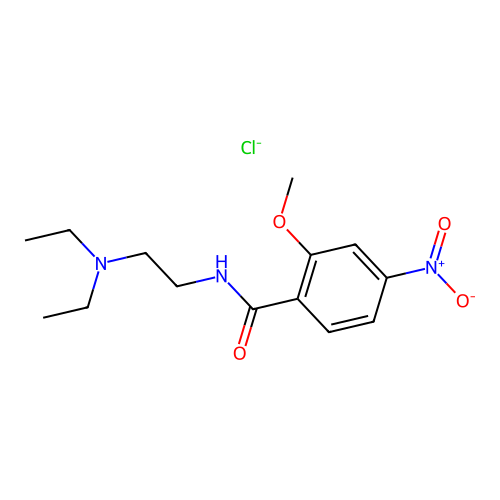 N-(2-(Diethylamino)ethyl)-2-methoxy-4-nitrobenzamide monohydrochloride structure