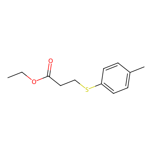 Ethyl 3-((4-methylphenyl)thio)propionate structure